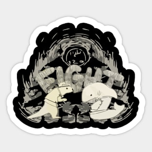 Cute fight Sticker